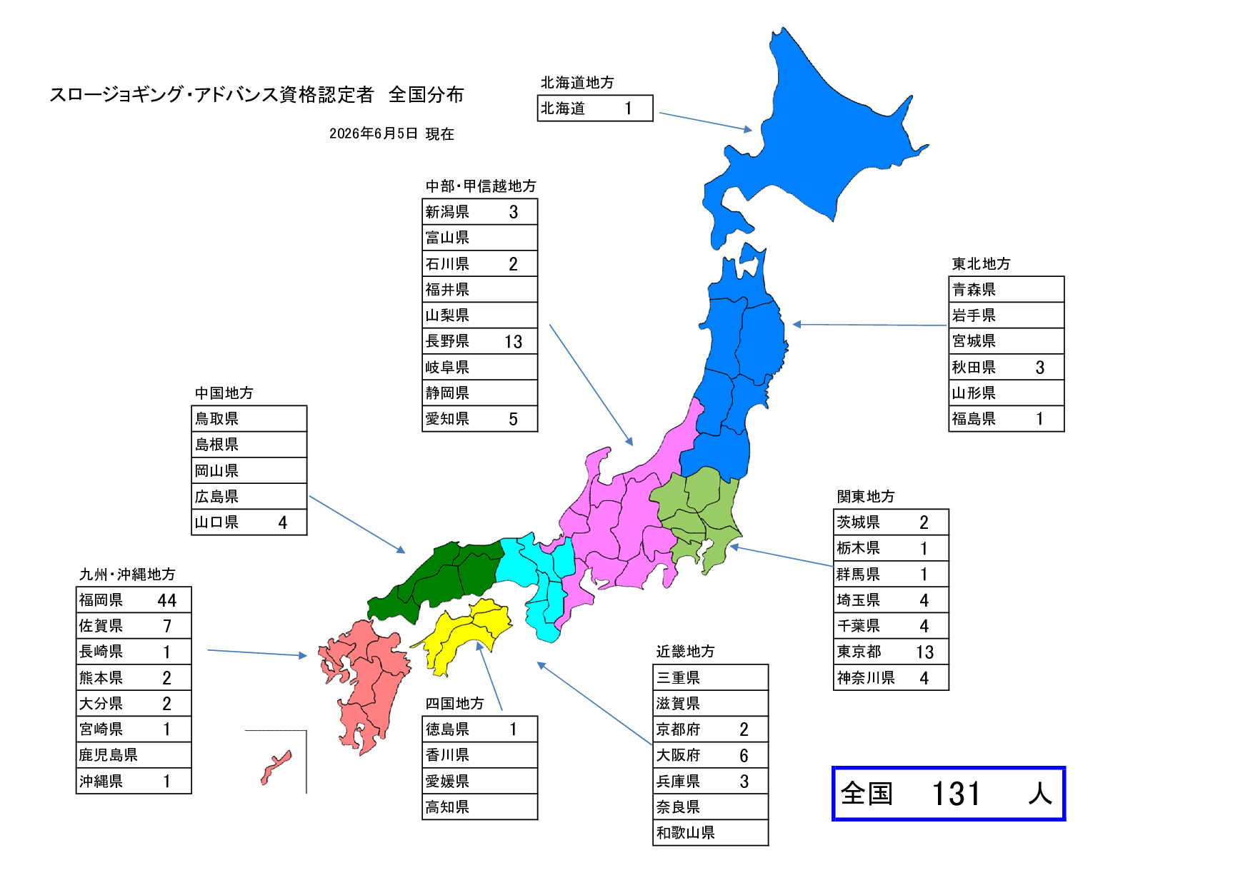 アドバンス資格者全国配置図